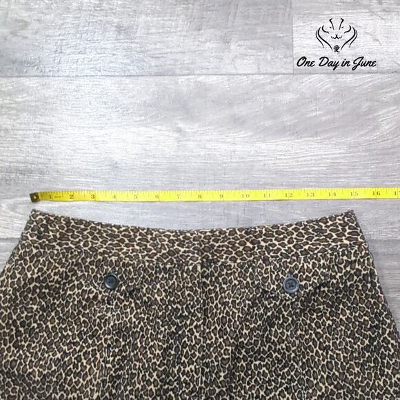 Talbots Petite Leopard Print Skirt Size 10 - Picture 3 of 5